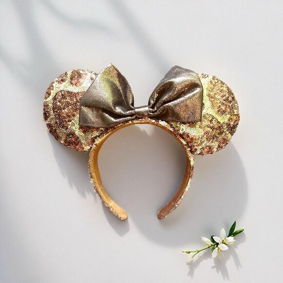 Disney Brown and Gold Kids Mouse Ears Headband main image 9